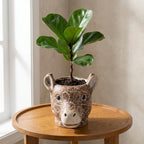 Pflanztopf Giraffe D11/14x11cm - Braun - D11/14x11cm