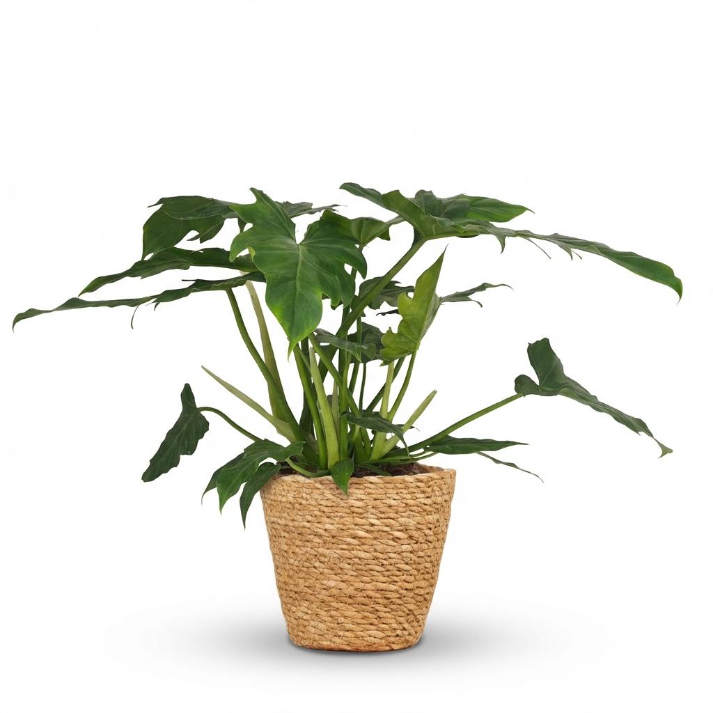 Philodendron Lacerum avec panier – Ø19 cm, 65 cm de haut