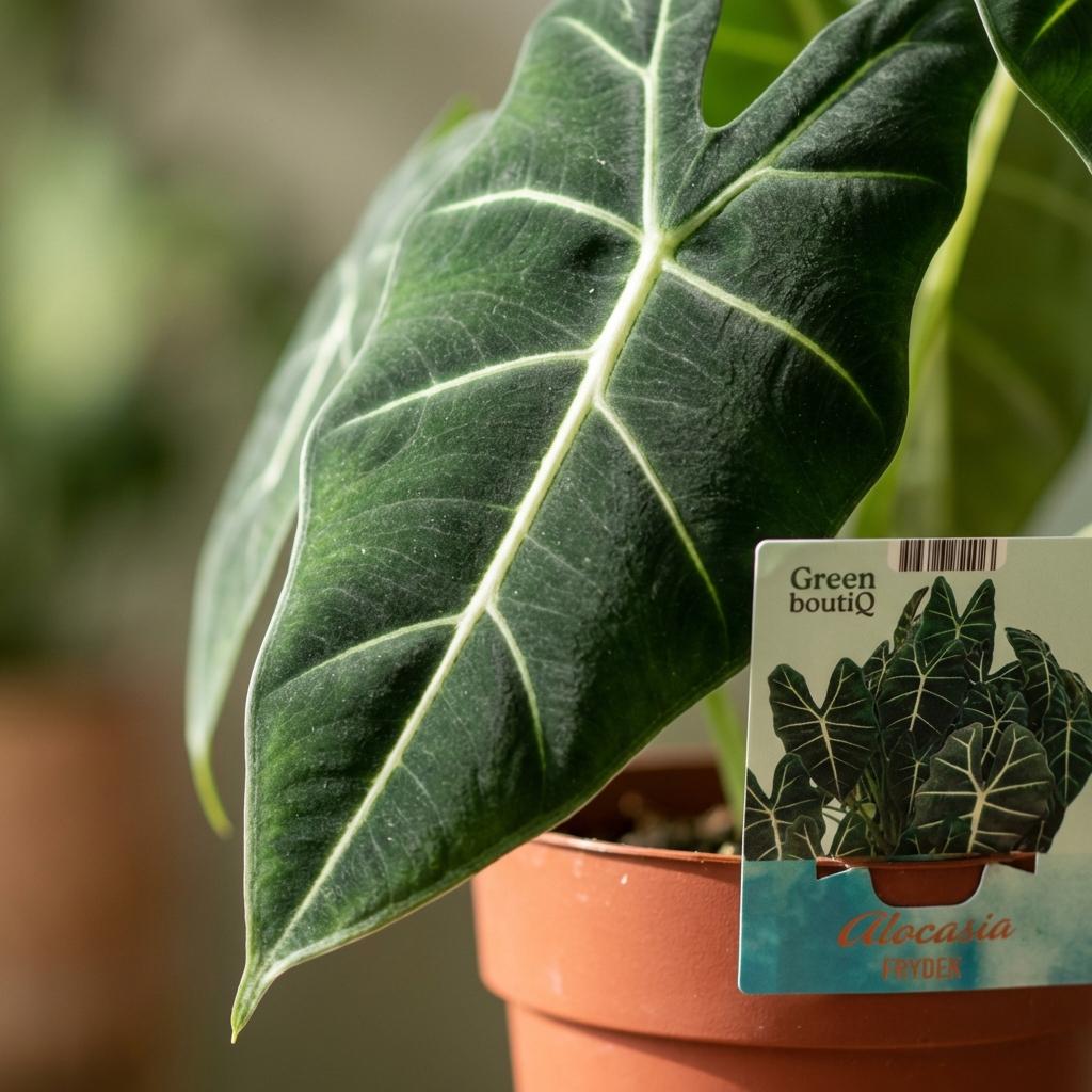 Alocasia Frydek (oreille d'éléphant) – Ø19 cm, 60 cm de haut