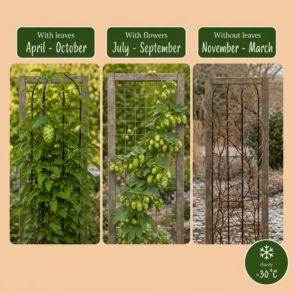 Humulus lupulus 'Nordbrau' (noordbrouwhop) – Ø9 cm, 35 cm hoog – photo 4