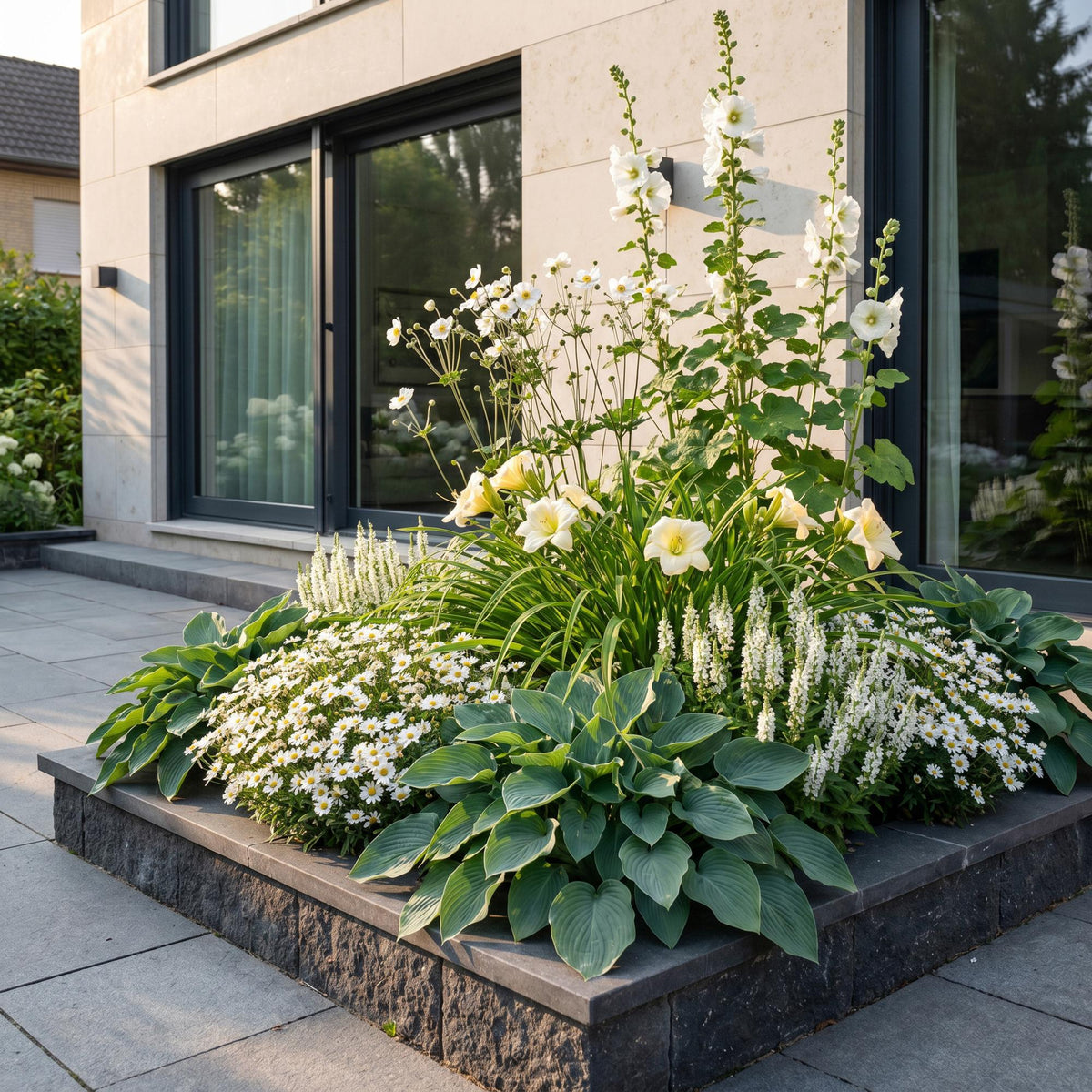 Borderpakket wit – 6 planten, Ø11 cm, 15–25 cm hoog