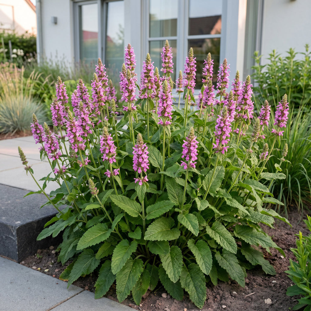 Stachys officinalis 'Ukkie' (Eselsohr) – rosa – Ø11 cm, 15–25 cm hoch – Bild 6