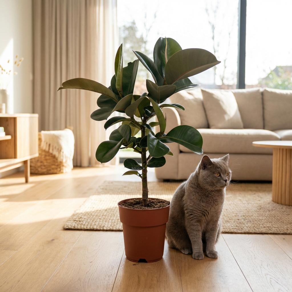 Ficus elastica Cloe (plante caoutchouc) – Ø19 cm, 65 cm de haut
