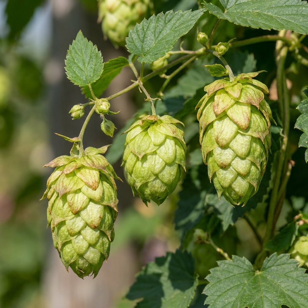 Humulus lupulus 'Nordbrau' (Nordbrau-Hopfen) – 2 Pflanzen, Ø 9 cm, 35 cm hoch