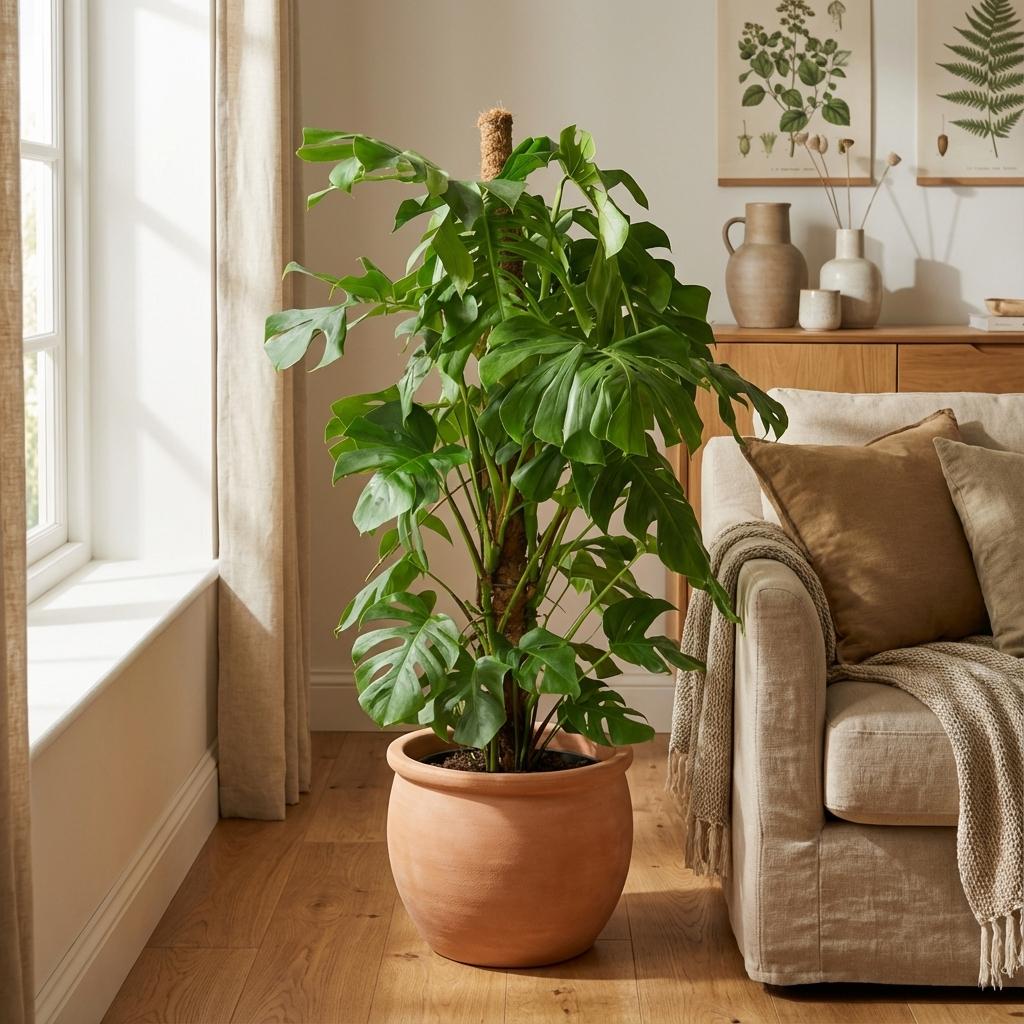 Monstera deliciosa XXL (Fensterblatt) – Ø27 cm, 140 cm hoch – Bild 3