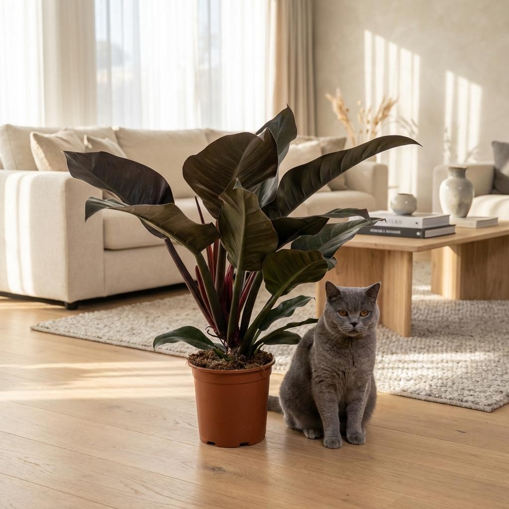 Philodendron Imperial Red – Ø19 cm, 60 cm de haut
