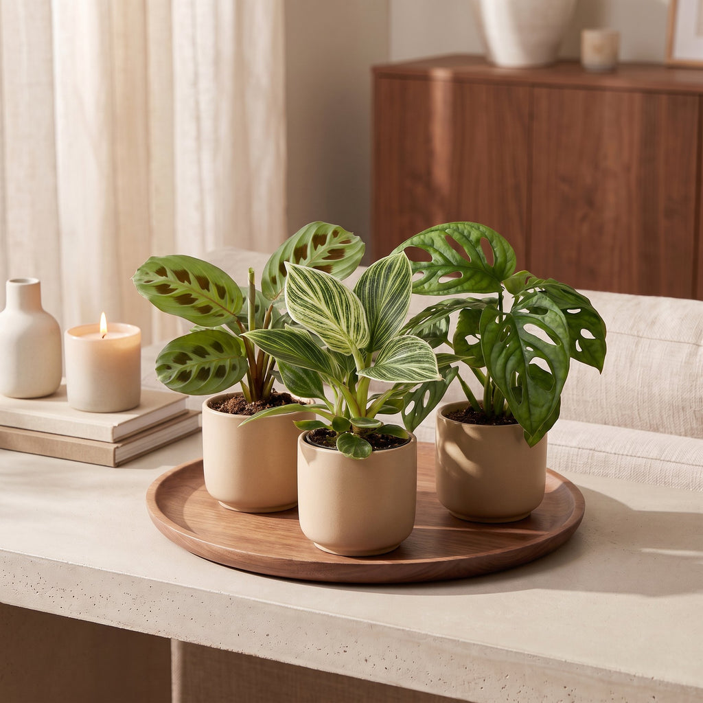 3× Coffret surprise de plantes d’intérieur – Ø 6 cm, 5–15 cm de haut