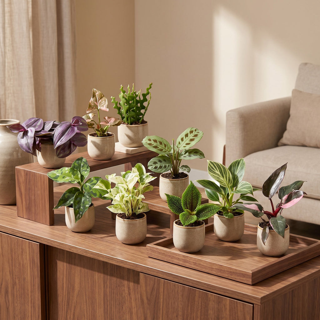 9× Box surprise de plantes d’intérieur – Ø6 cm, 5–15 cm de haut