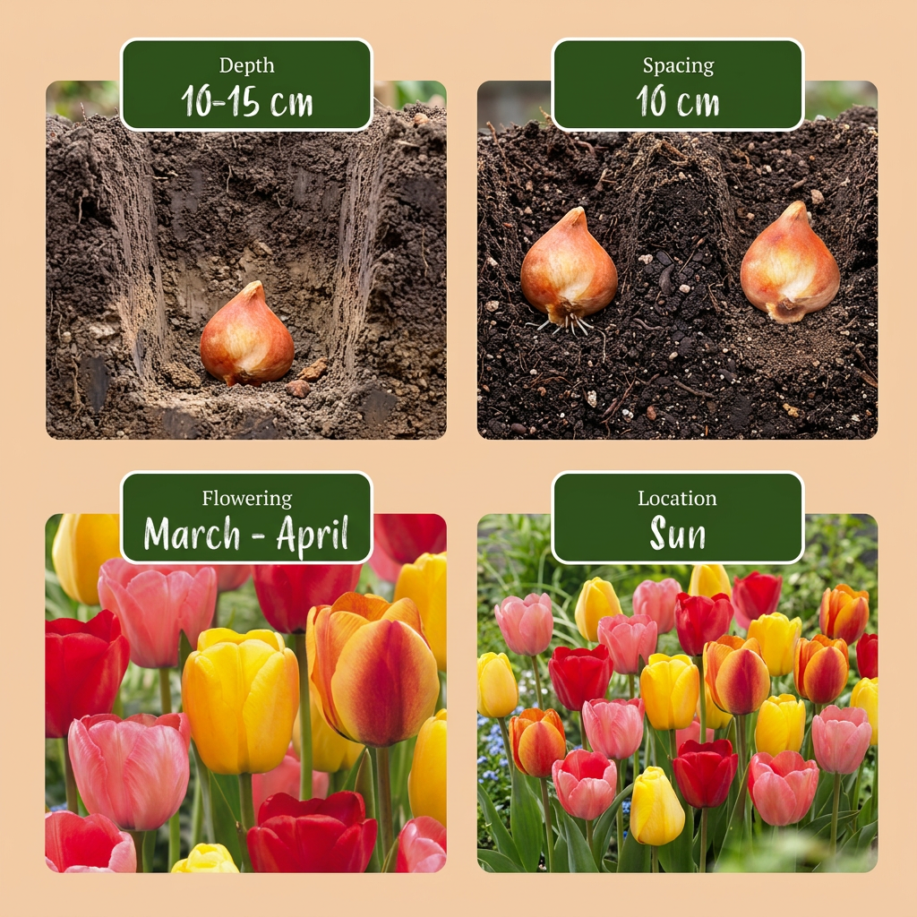 Tulpenmix 'Darwin Hybride' – 80 Blumenzwiebeln (Zwiebelgröße 10/12)