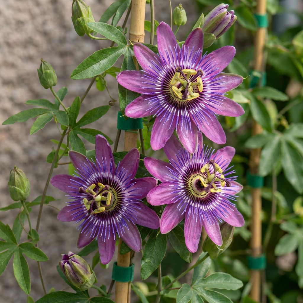 Passiflora 'Lavender Lady' (passiebloem) – paars – Ø9 cm, 35 cm hoog