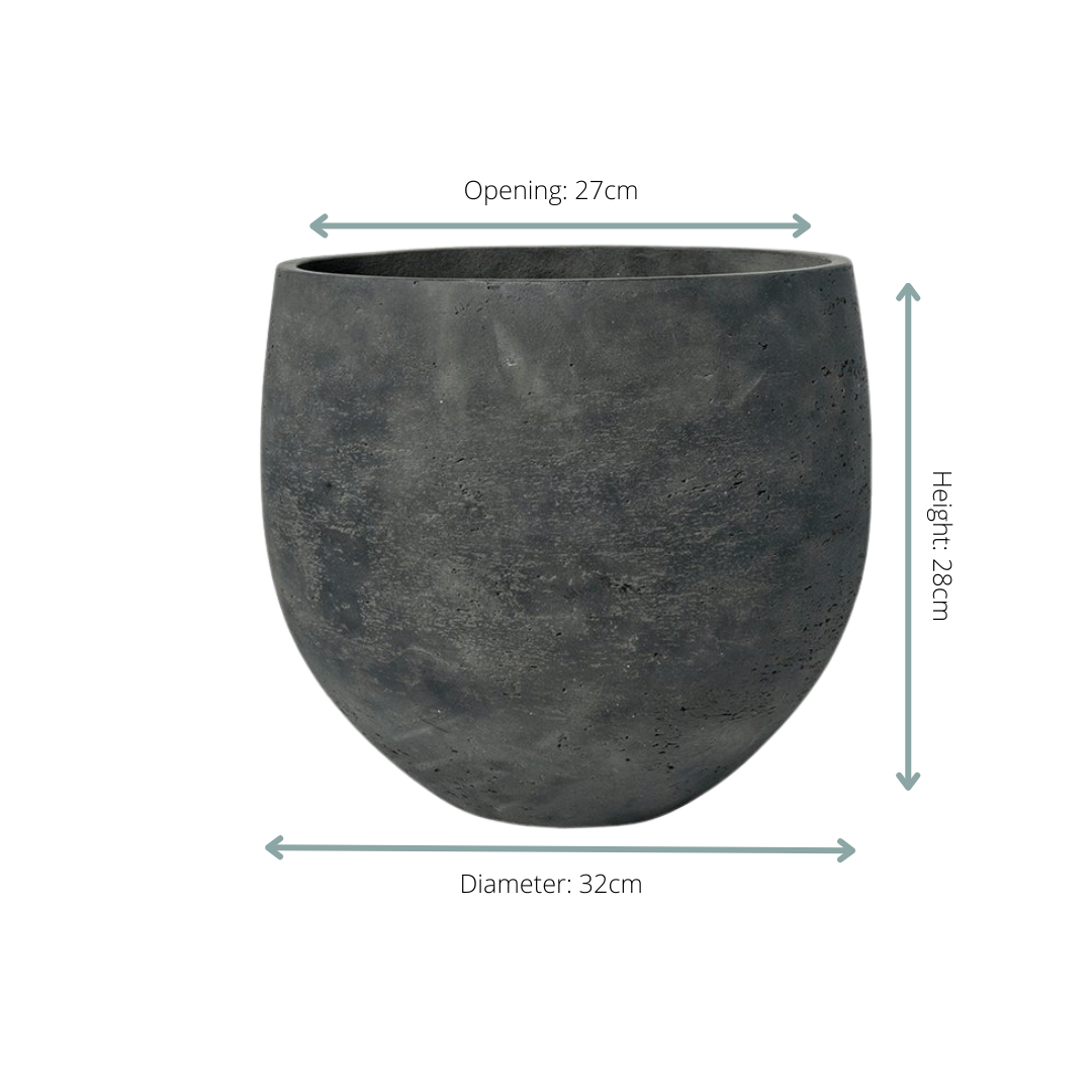 Pot Orb Black Washed - D39 x H35