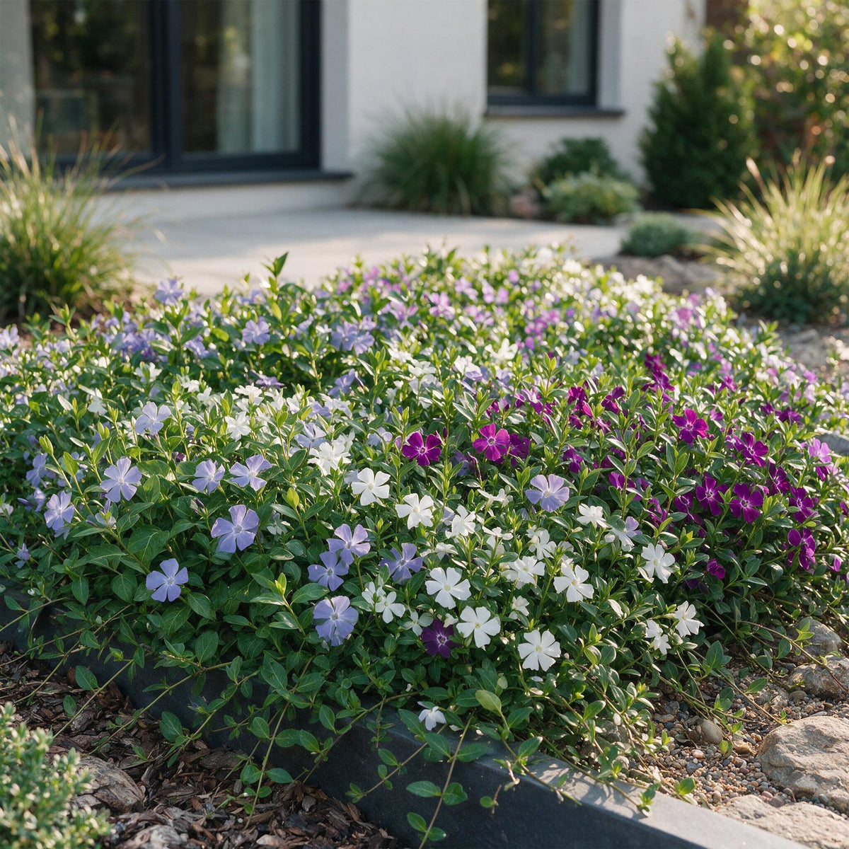Vinca 'Tricolour' (periwinkle) – blue-purple-white – 24 plants, Ø11 cm, 15–25 cm high – photo 6