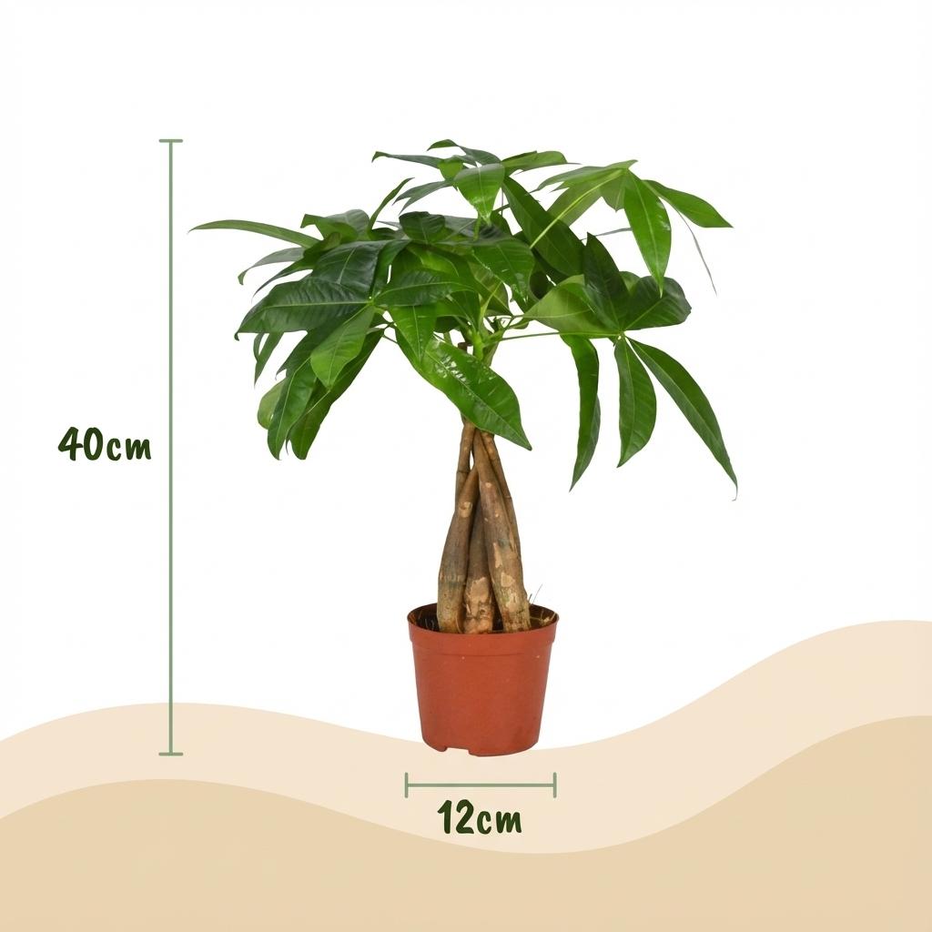 Pachira aquatica (geldboom) – Ø12 cm, 40–50 cm hoog