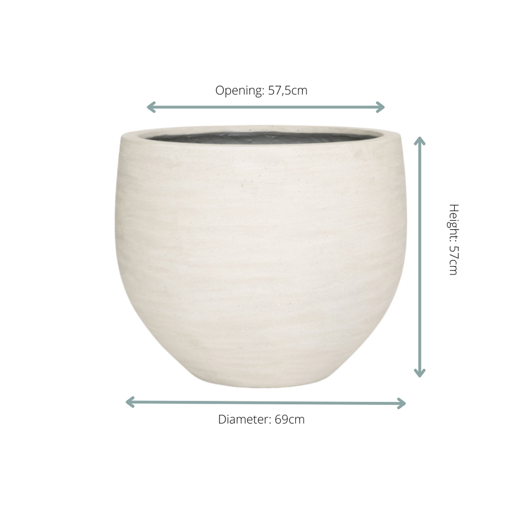 Jumbo Orb Ivory gewaschen - D69xH57