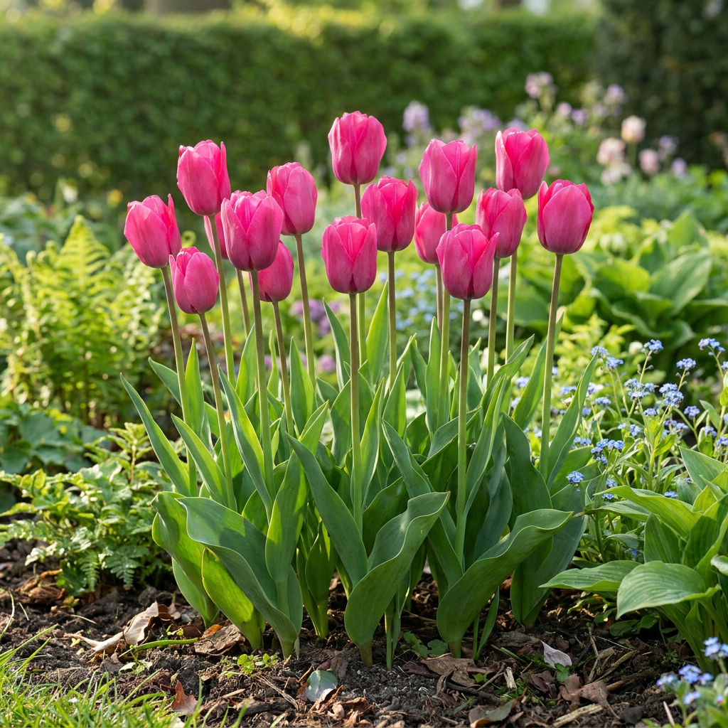 Tulpe 'Triumph Pink' – 15 Blumenzwiebeln (Zwiebelgröße 11/12)