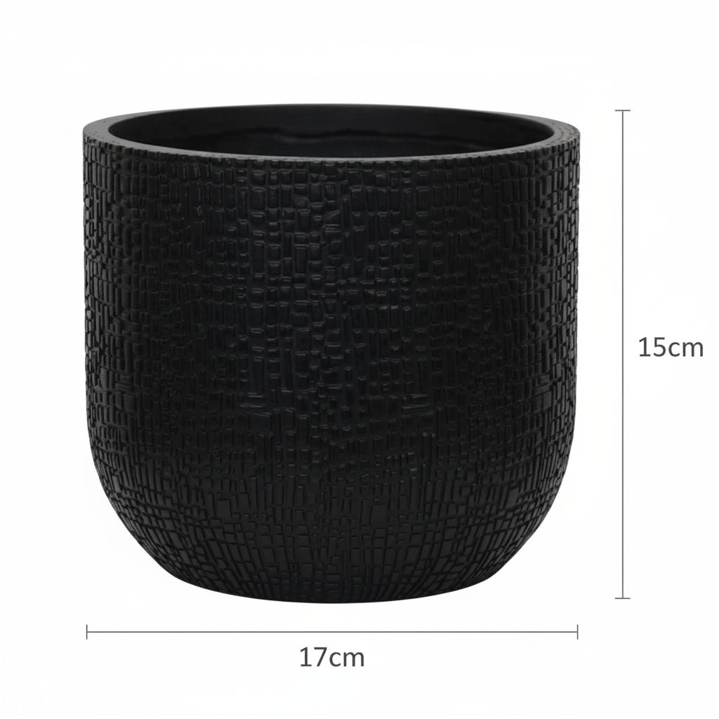 Capi Nature Skin Pot Bol Antraciet - D17cm - H15cm