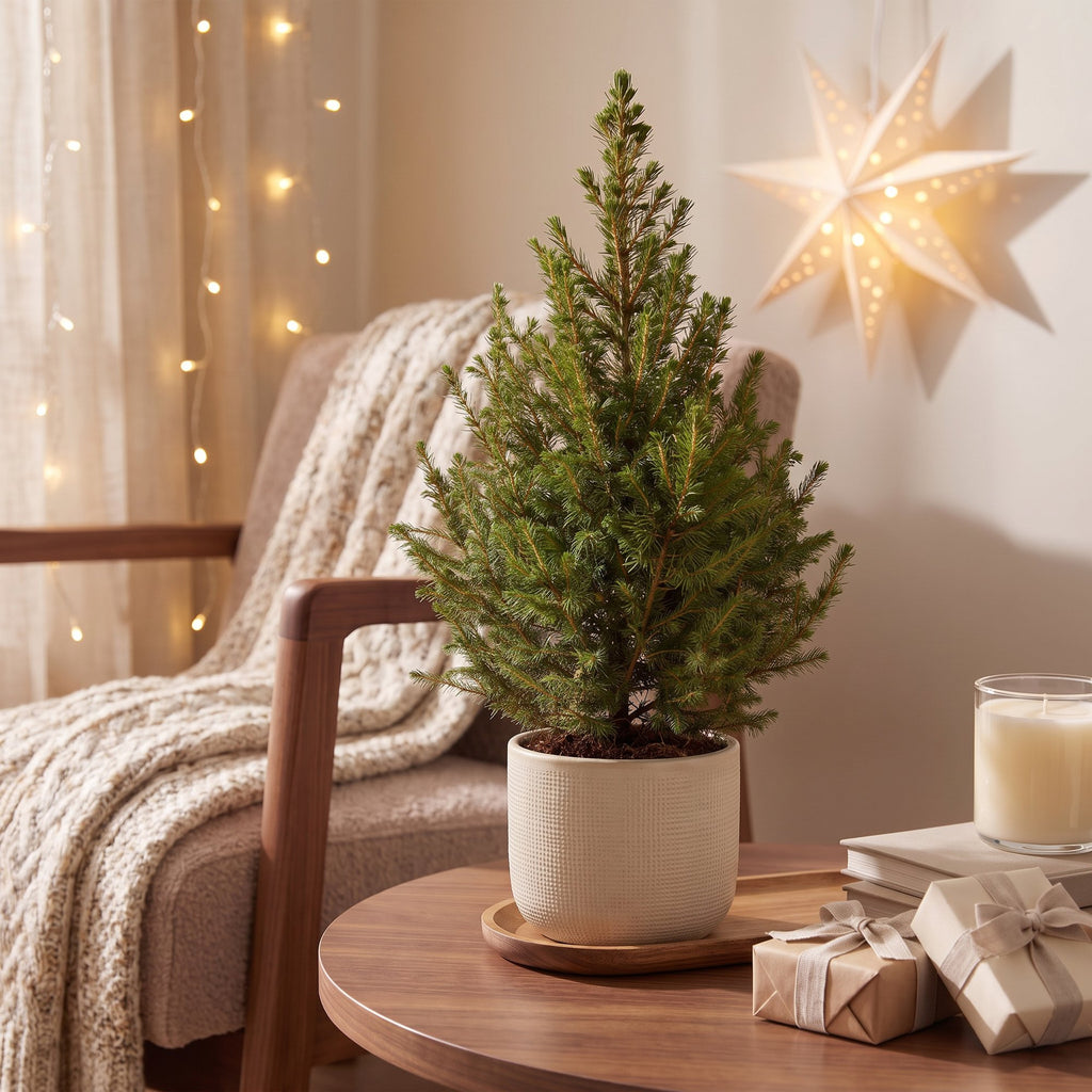 2× Picea glauca Conica (Weihnachtsbäumchen) – Ø17 cm, 65 cm hoch