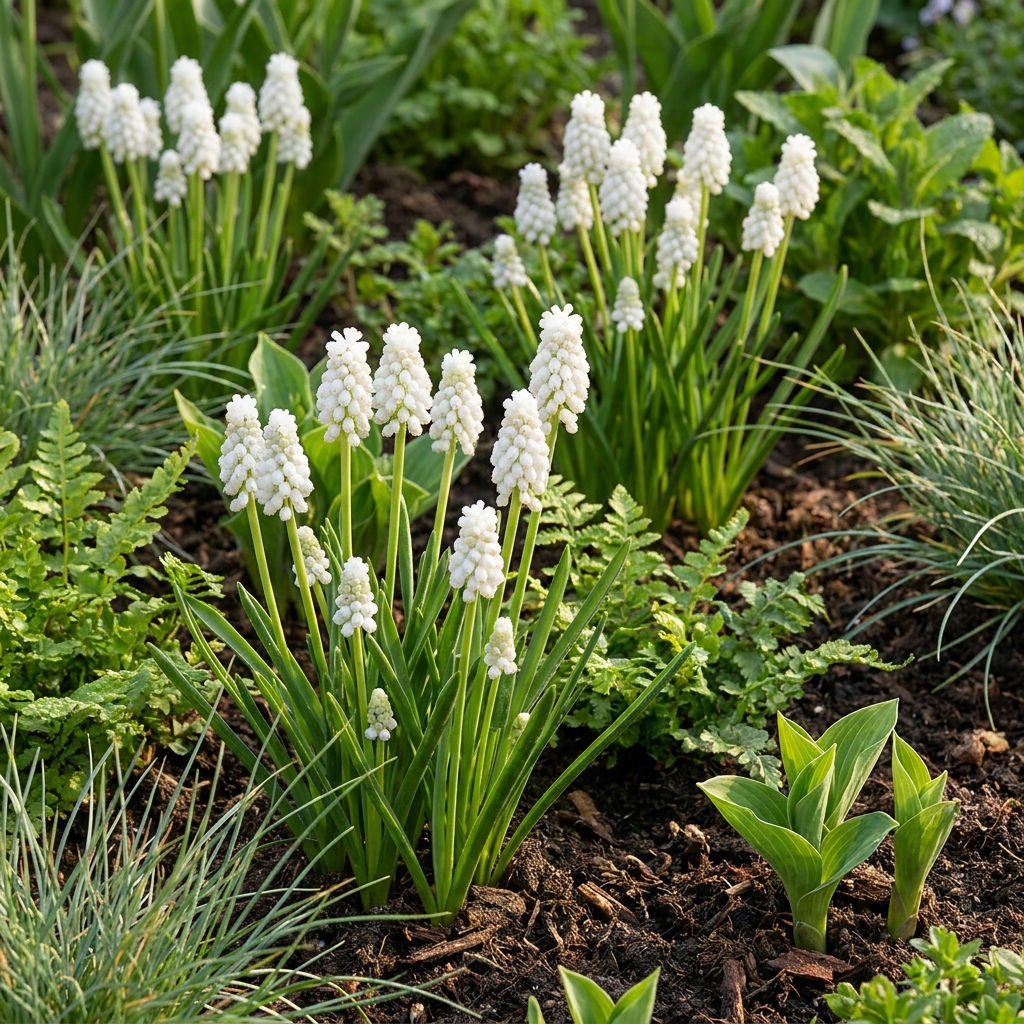 Druifhyacint 'White Magic' – 200 bloembollen (bolmaat 6/7)