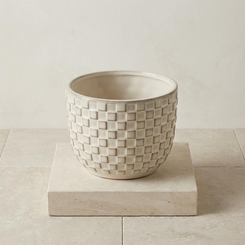 Mini pot relief wit D7