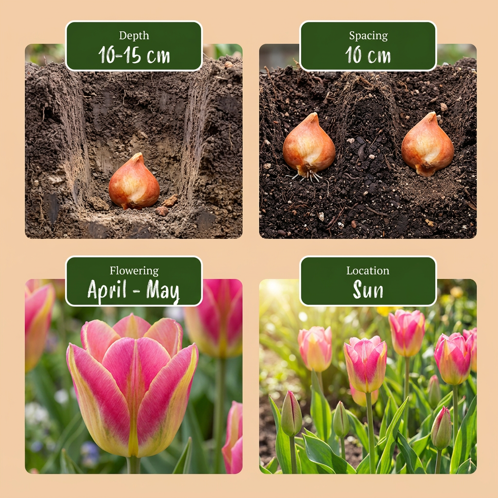 Tulp 'Striped Crown' – 12 bloembollen (bolmaat 11/12)