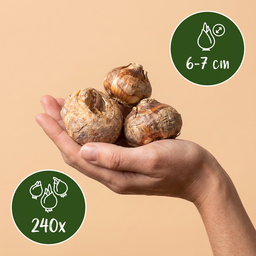 Klokkeblomstblanding (Fritillaria meleagris) – 240 blomsterløg (løgstørrelse 6/7)