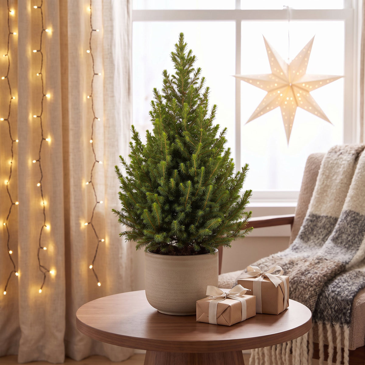 Picea glauca Conica (petit sapin de Noël) – Ø19 cm, 65 cm de haut