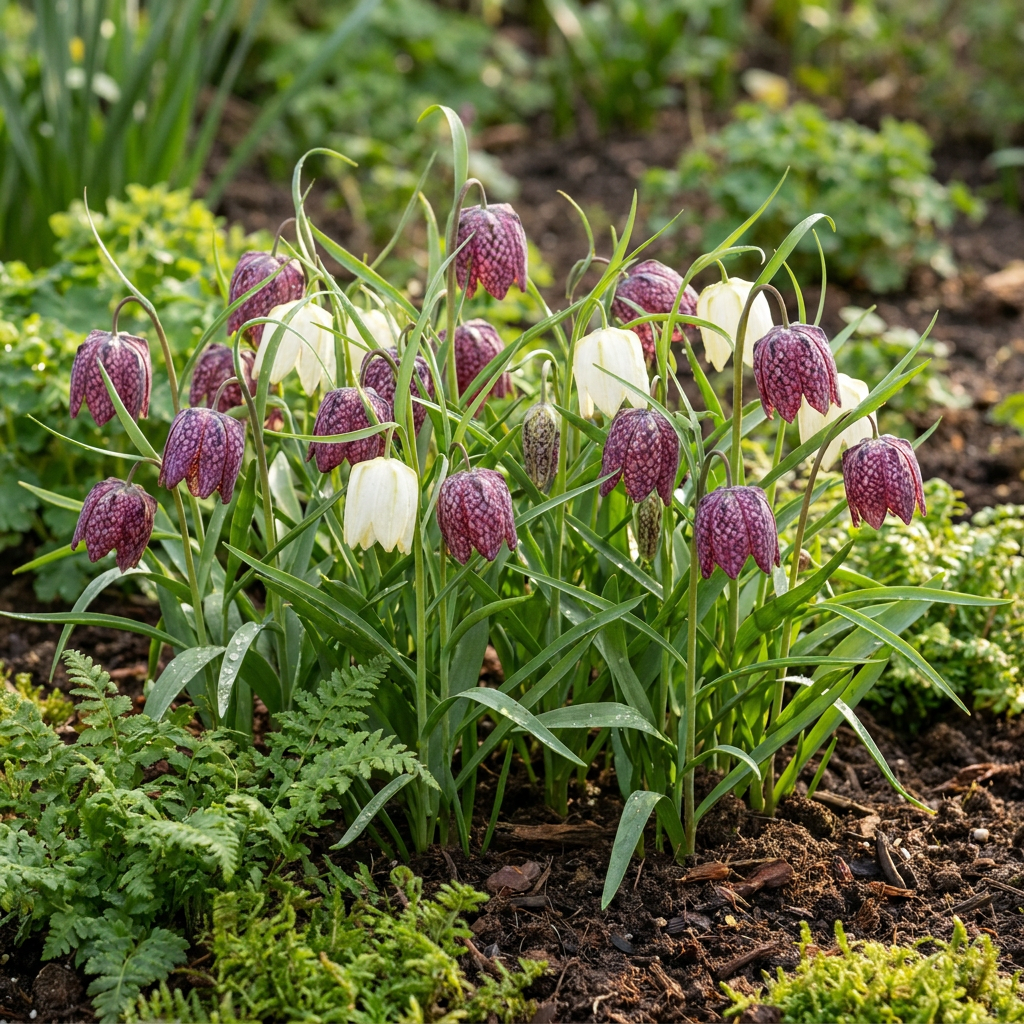 Klokkeblomstblanding (Fritillaria meleagris) – 120 blomsterløg (løgstørrelse 6/7)