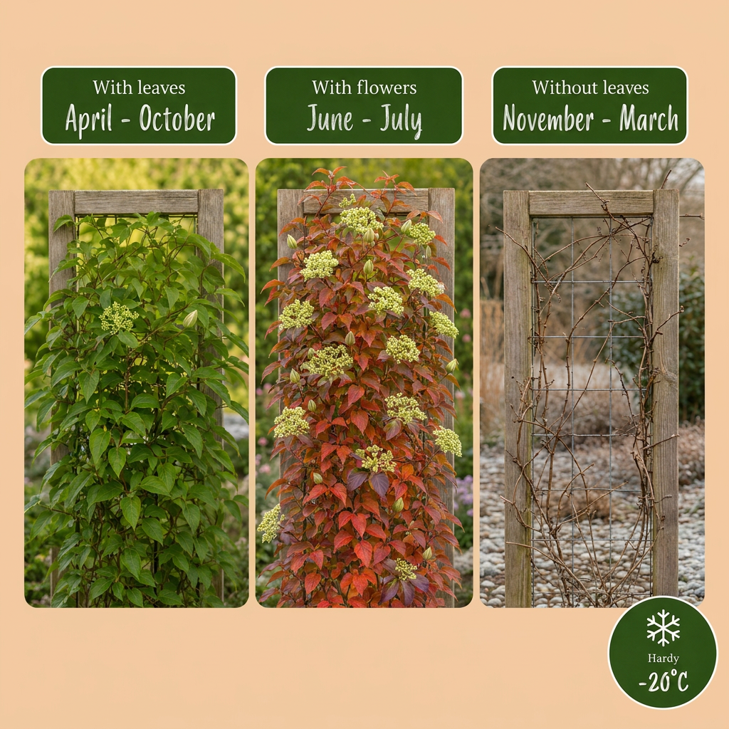 Parthenocissus tricuspidata 'Veitchii Boskoop' (vigne vierge) – jaune – Ø9 cm, 35 cm de haut – photo 4