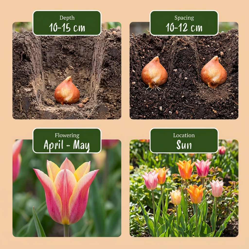Tulpenmix 'Ballade' – 24 Blumenzwiebeln (Zwiebelgröße 11/12)