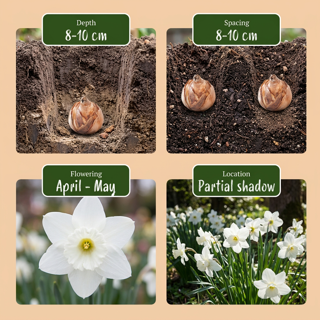 Engländer-Narzisse (Narcissus triandrus 'Thalia') – 15 Blumenzwiebeln (Zwiebelgröße 10/12)