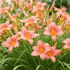 Hemerocallis 'Pink Damask' (daglilje) – rosa – 6 planter, Ø11 cm, 15–25 cm høj
