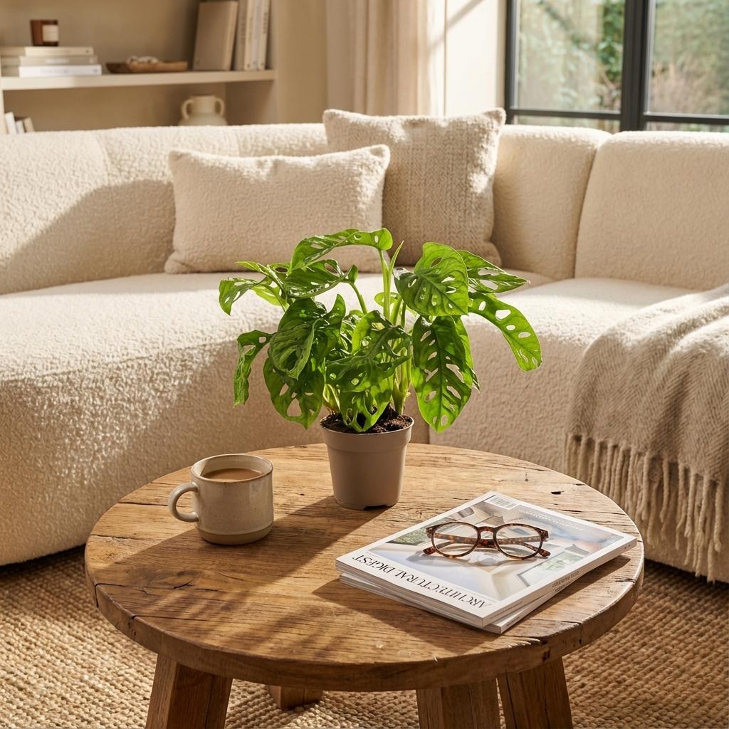 Monstera adansonii Monkey Mask (mini-monstera) – Ø12 cm, 25–35 cm hoog