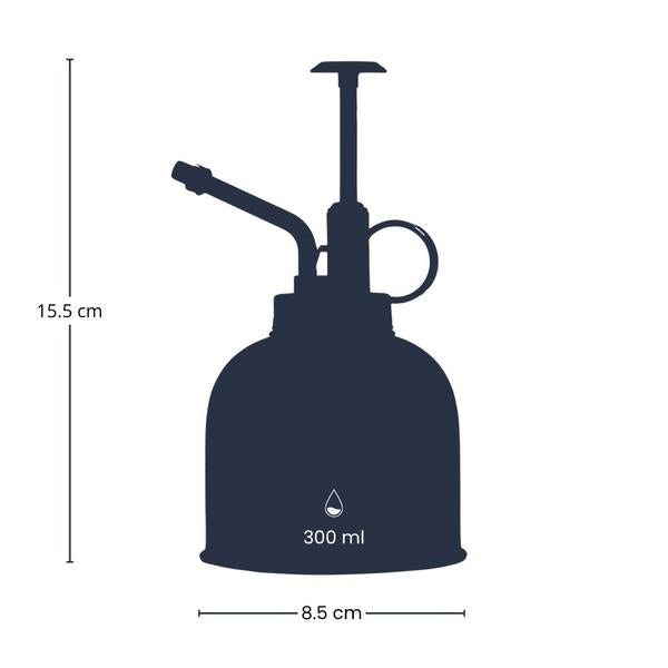 Plant mister – Plantenvernevelaar – RVS plantenspuit – Donker zilver – ↑ 15,5 cm