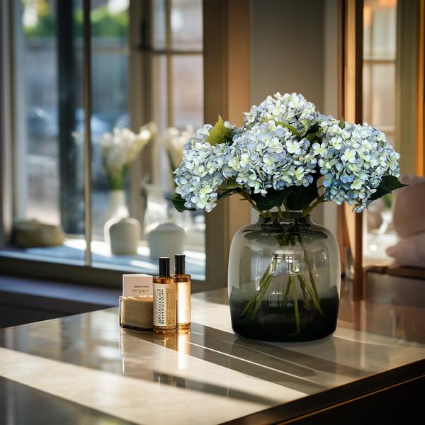 Kunstbloemen Solo – Blue – Hydrangea Flower – x 8 – 52 cm