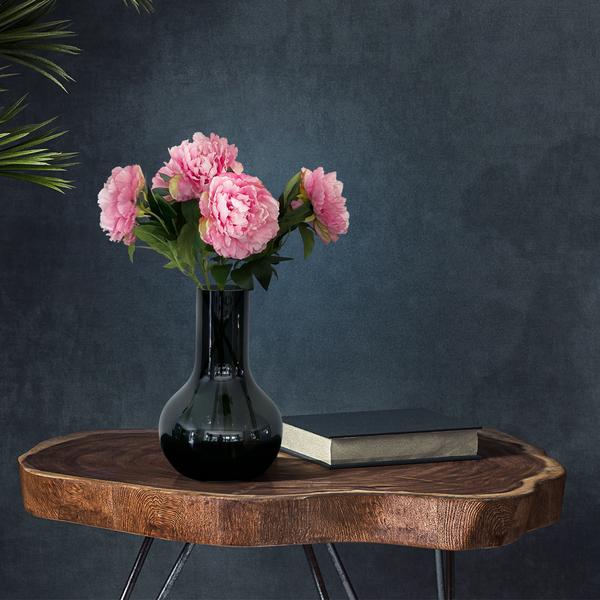 Kunstbloemen – lichtroze pioenrozen – x 5 – 65cm