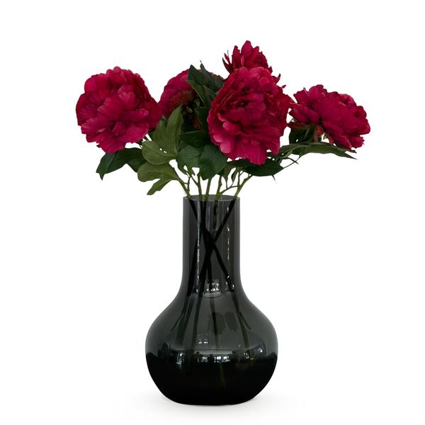 Kunstbloemen – donkerroze pioenrozen – x 5 – 65cm
