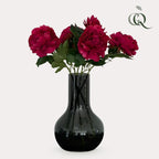 Kunstbloemen – donkerroze pioenrozen – x 5 – 65cm