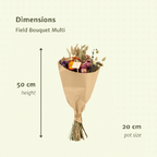 Droogbloemen Field Bouquet Multi – Ø20cm – ↕50cm