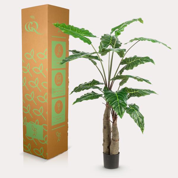 Alocasia Cucullata – Monnikenkap alocasia – Groen – Kunstplant – Ø12cm – ↕70cm – 150 cm
