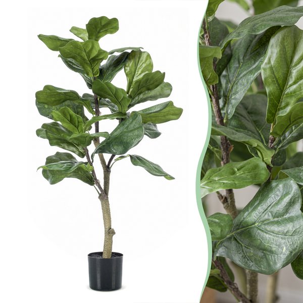 Kunstplant – Ficus Lyrata – Tabaksplant – 90 cm