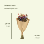 Droogbloemen Field Bouquet Pink – Ø20cm – ↕50cm