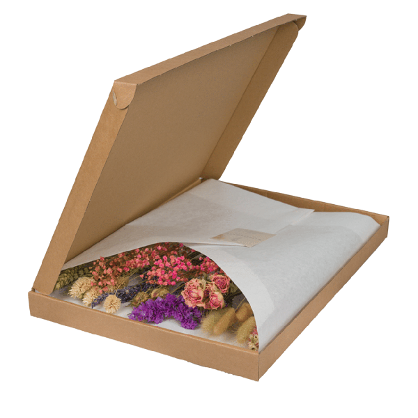 Droogbloemen in Letterbox – Pink