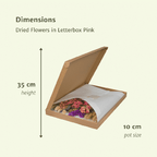 Droogbloemen in Letterbox – Pink