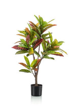 Codiaeum variegatum – Kroton – Groen – Kunstplant – Ø14cm – ↕120cm – 95 cm