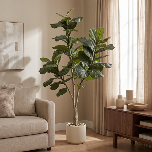 Kunstplant – Ficus Lyrata – Tabaksplant – 180 cm
