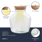 Terrarium fles met verlichting – Little Joe – Ø 20 cm ↑ 22 cm