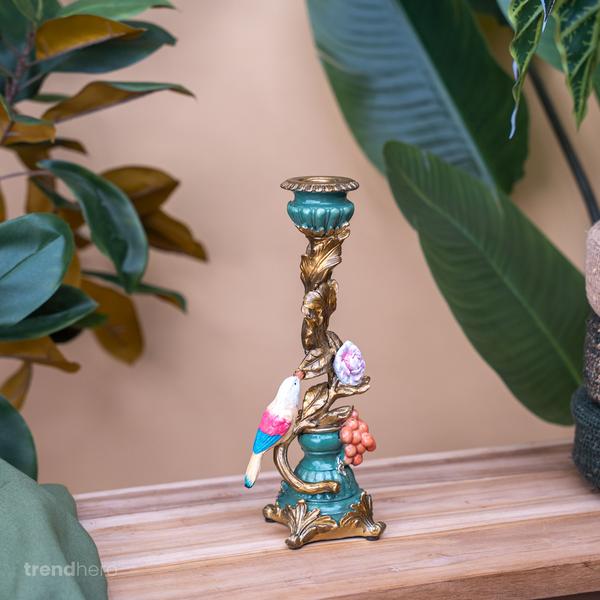 Candlestick Bird Gold – Large – 28,5 cm