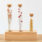 Wooden Dried flower stand – Tube M – Flowers and Herbs + Dried Floral Arrangement