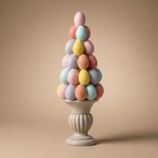 Paasei boom decoratie – Glitter pastel eieren – ↑ 40 cm