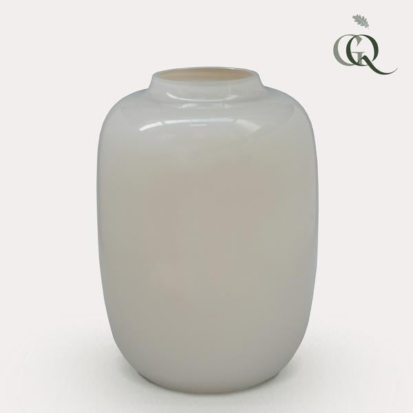 Vaas glas – M – H35 W25 -Artic Ivory